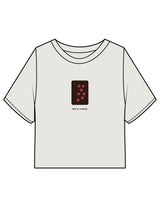 The Heavyweight Crop Tee - Washed Bone - Barnes. The Label - Chest Stars - Printed - Full Color