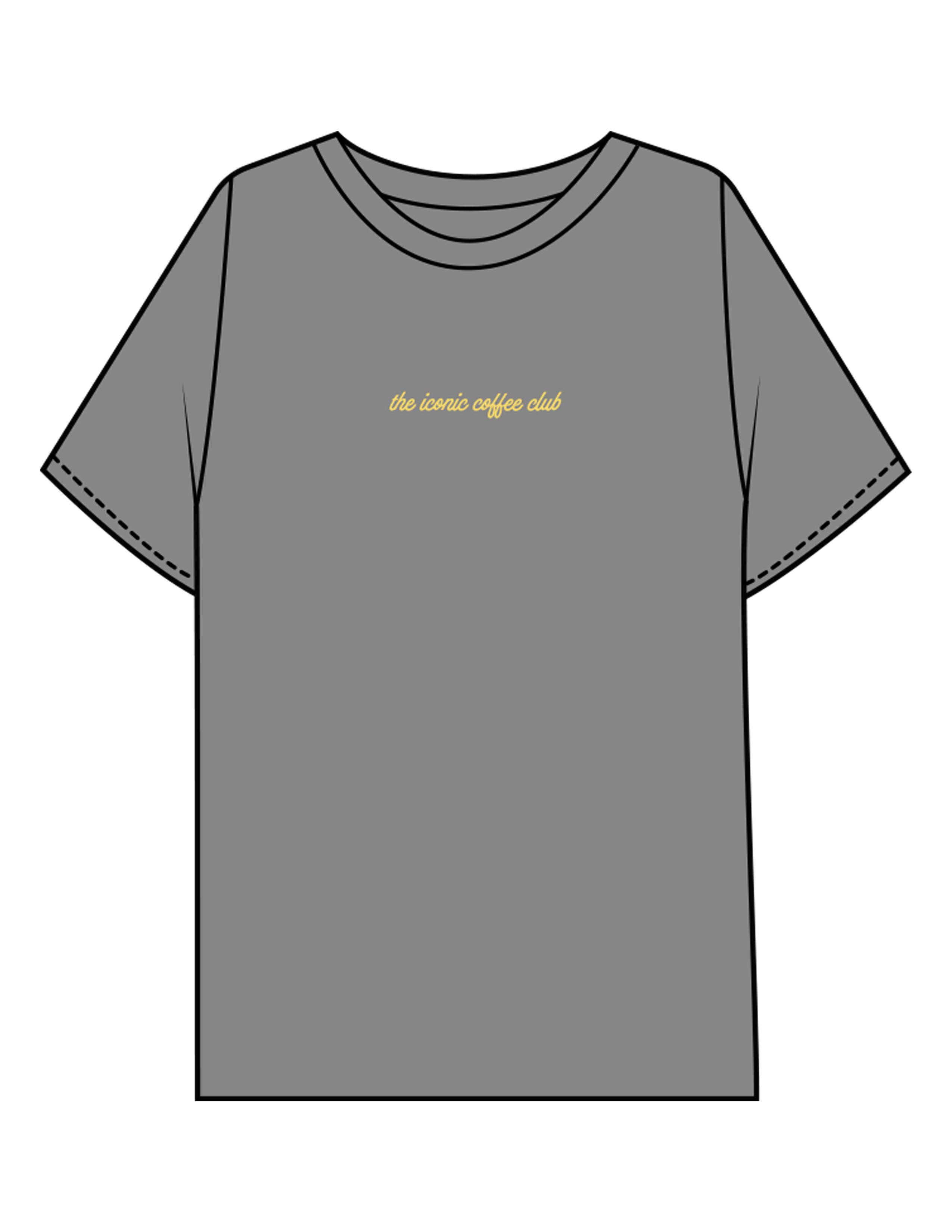 The Mens Boxy Tee - Shadow - Try Smile Collective - Center Chest & Back Bear - Printed - Light Yellow