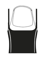 The Piped Tank - Black - Karve - Center Chest Icon - Printed - White