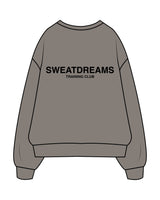 The Mens Crewneck - Washed Gray - SWEATDREAMS - Left Chest "ENCINITAS" & Back Stacked - Printed - Full Color