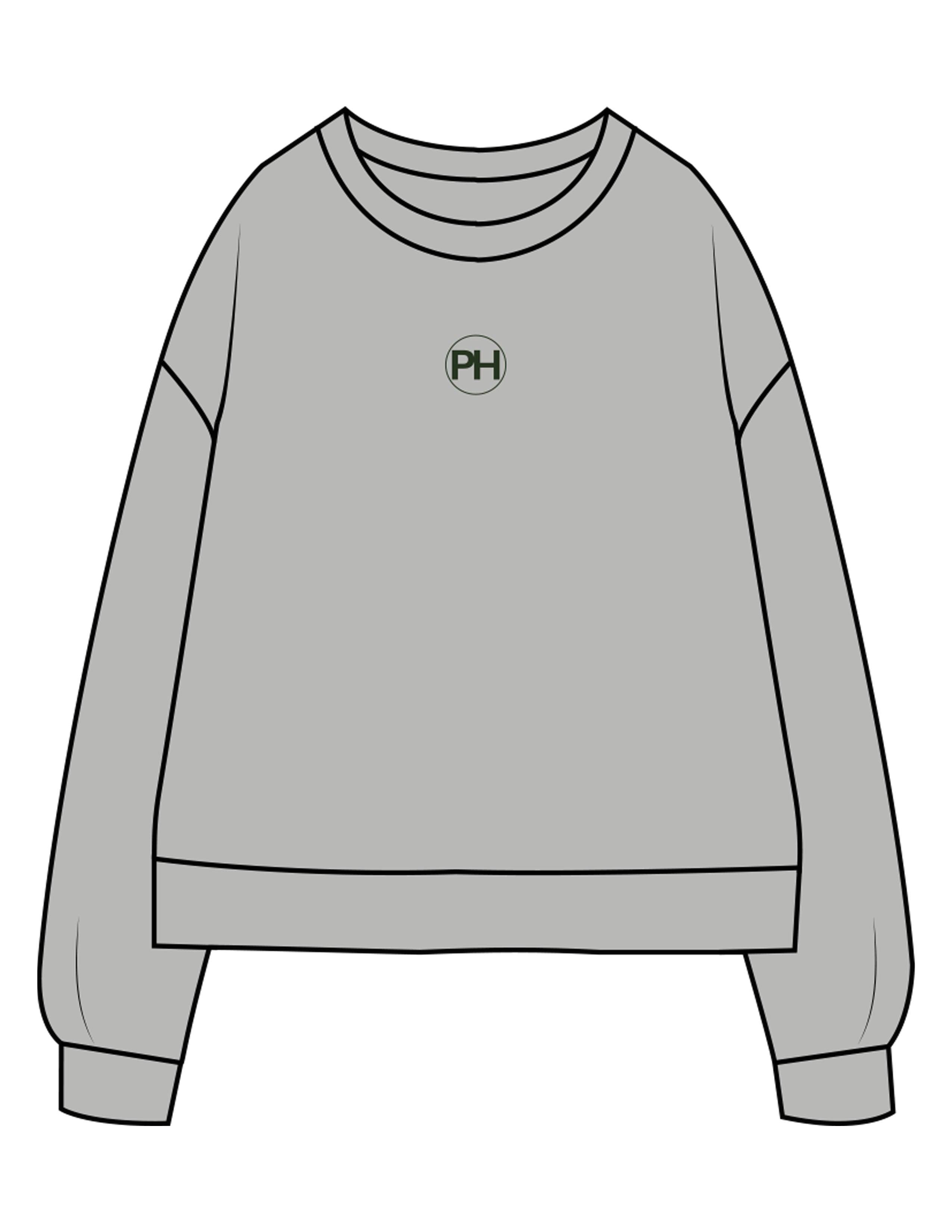 The Recycled Unisex Crewneck - Heather - Powerhaus Lagree - Center Chest & Back Stacked - Printed - Green