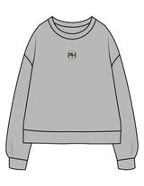 The Recycled Unisex Crewneck - Heather - Powerhaus Lagree - Center Chest & Back Stacked - Printed - Green