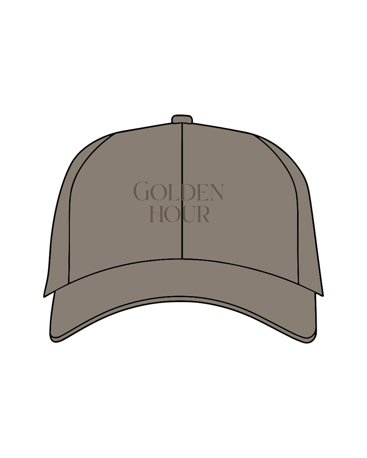 The Dad Hat - Olive - Golden Hour Pilates - Crown Stacked - Back "GH" Logo - Embroidered - Tone on Tone