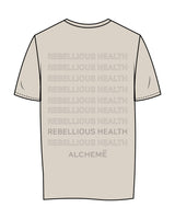 The Womens Tee - Bone - ALCHEME - Left Chest & Back Stacked - Tone on Tone