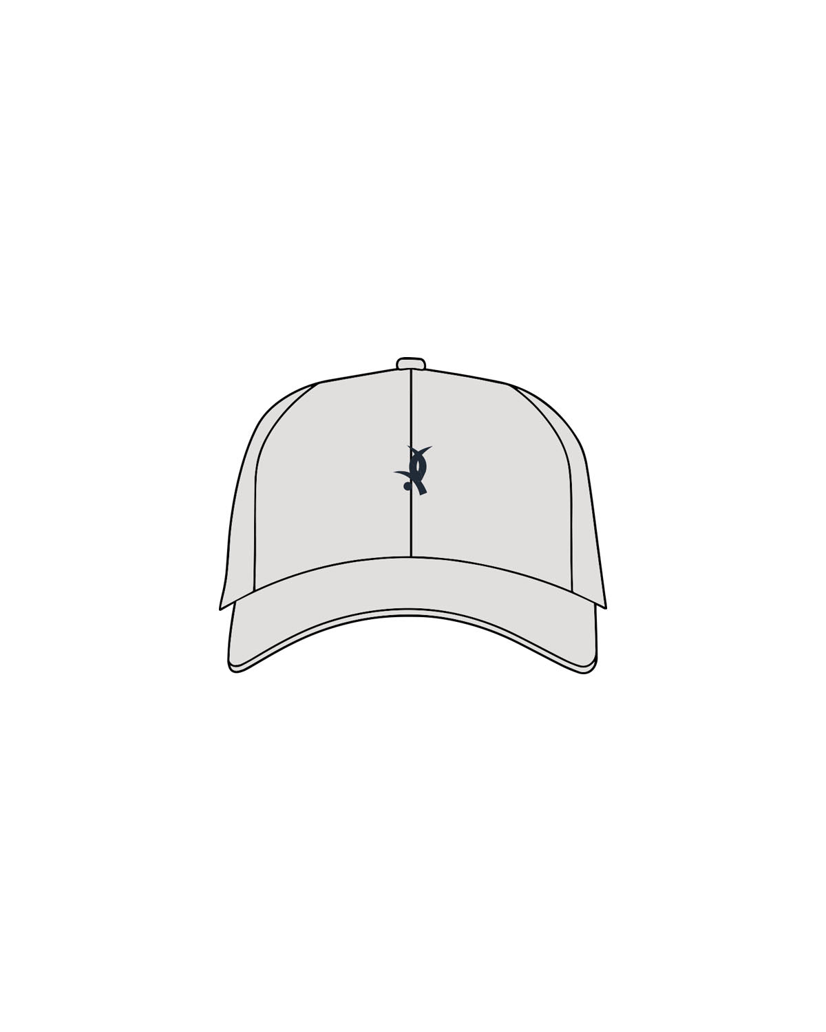 The Dad Hat - Light Gray - White House - Center Crown & Center Back - Embroidered - Navy