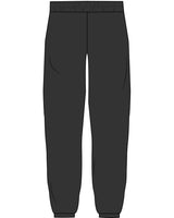 The Womens Classic Sweatpants - Washed Black - Slo x Form - Left Leg Squared - Embroidered - Bone