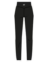 The Basic Legging - Black - Neighborhood Barre - Back Waistline "NB" - Printed - White