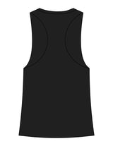 The Womens Racerback Tank - Black - Sultivate - Center Chest - Printed - White