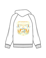 The Mens Hoodie - White - Blenders - Left Chest & Back "AUSTIN" - Printed - Full Color