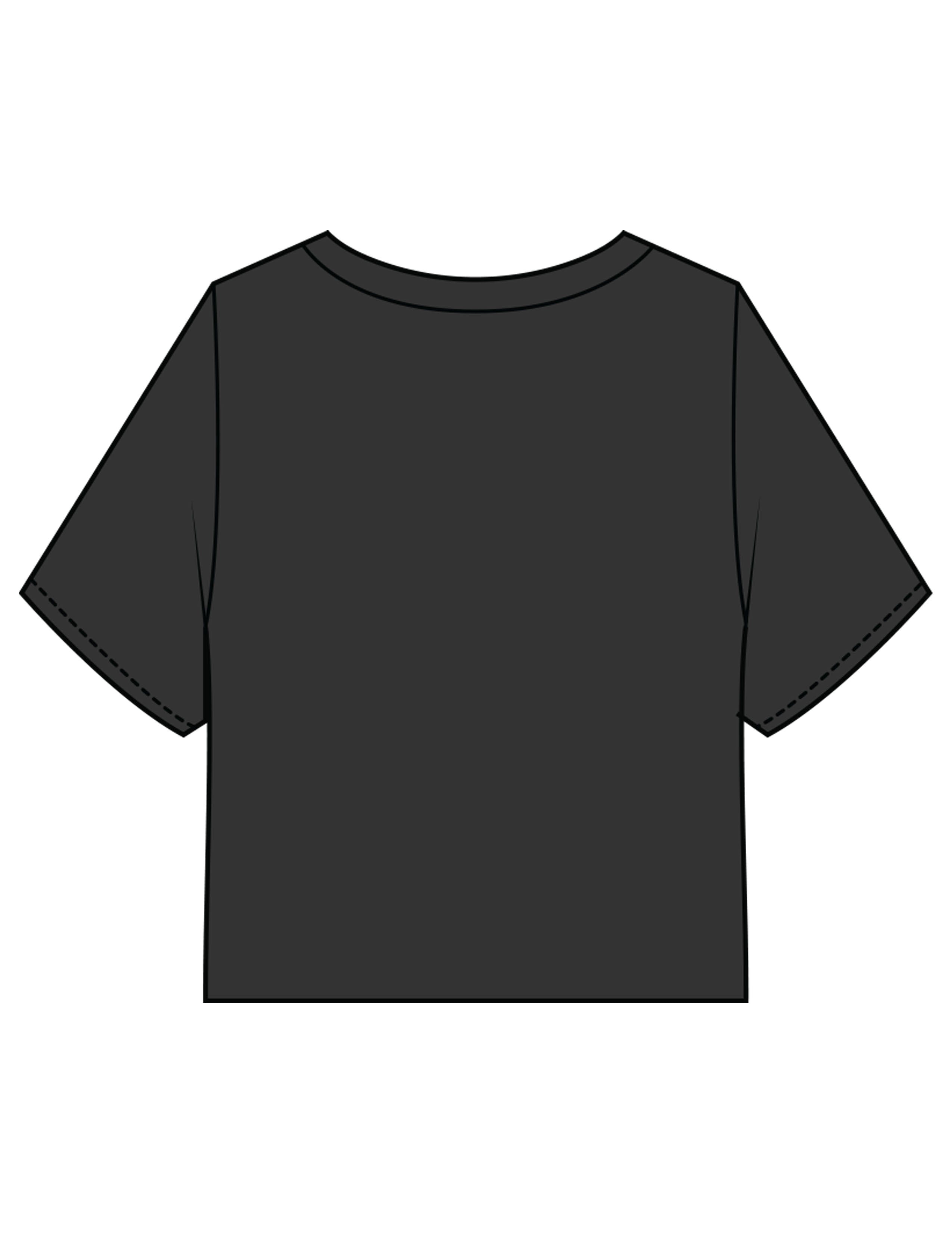 The Heavyweight Crop Tee - Washed Black - Barnes. The Label - Chest Flower - Printed - Full Color
