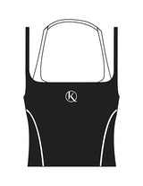 The Piped Tank - Black - Karve - Center Chest Icon - Printed - White