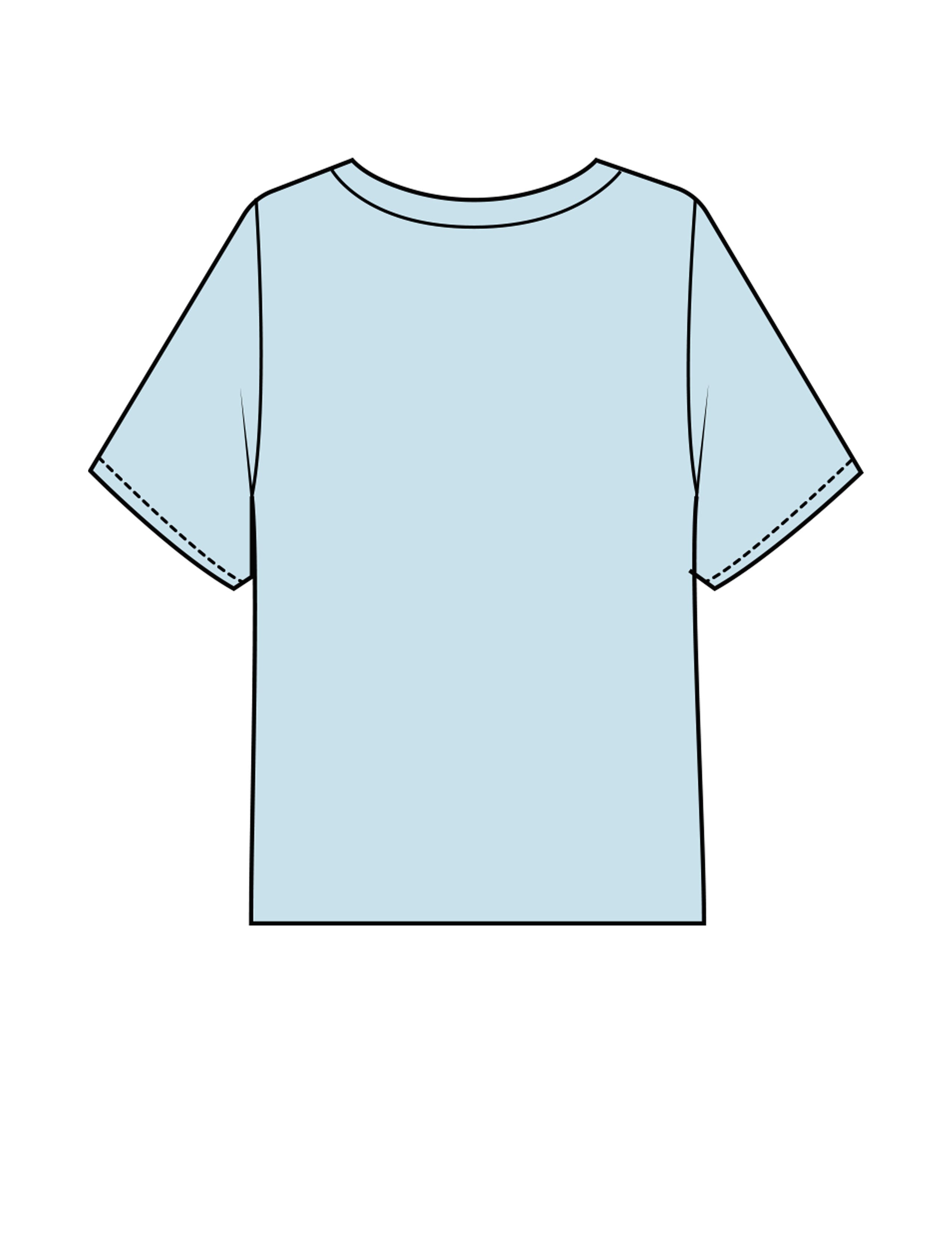 The Midweight Crop Tee - Light Blue - Barnes. The Label - Center Chest - Printed - Full Color