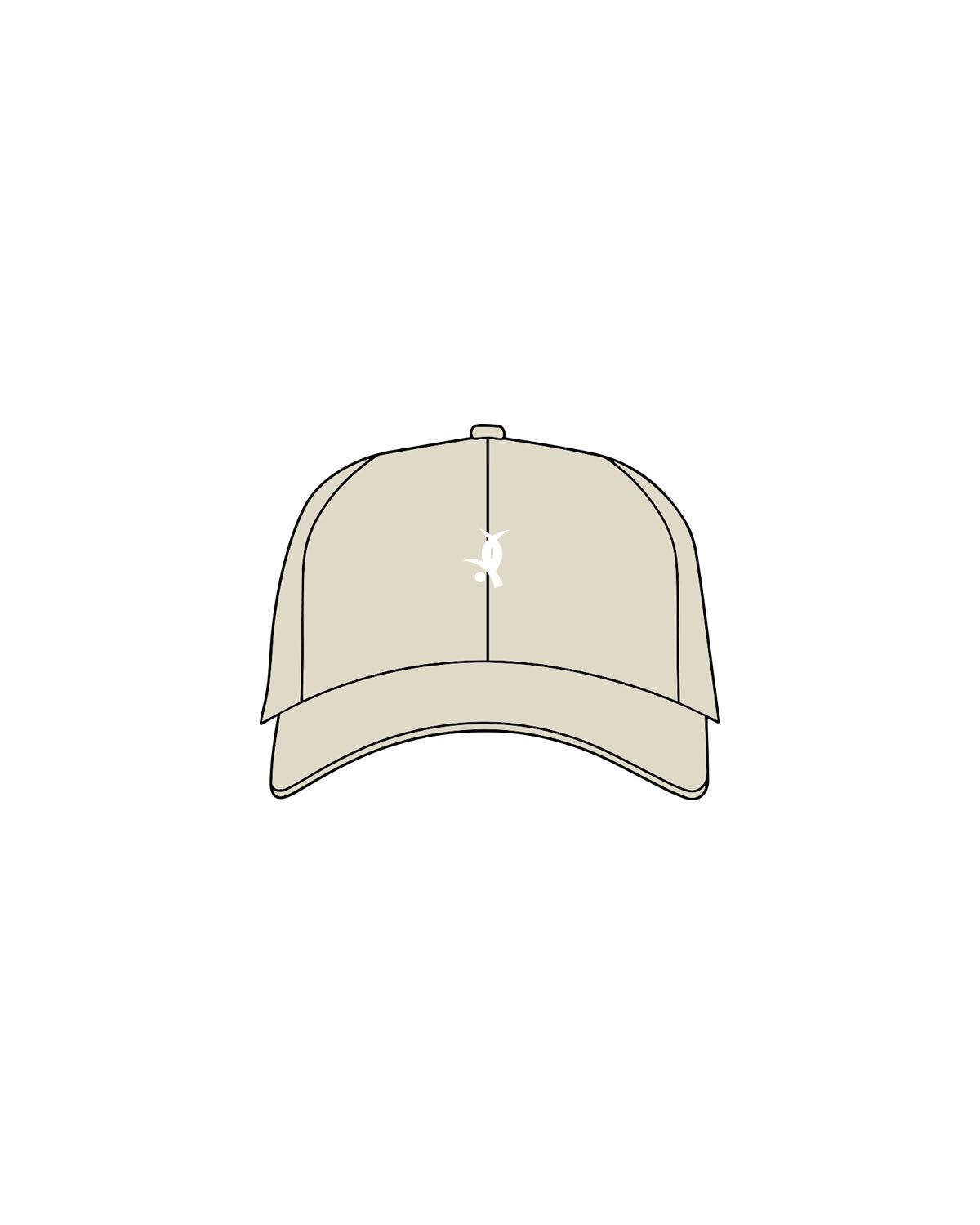 The Dad Hat - Sand - White House - Center Crown & Back Center - Embroidered - White