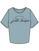 The Crop Tee - Mineral - Mantra - Chest Stacked "SOUTH TAMPA" - Printed - Black