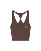 The Racer Tank - Cafe - Evolve Collective - Left Chest - Printed - White