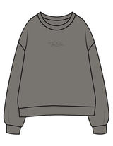 The Mens Crewneck - Washed Gray - The Stu - Center Chest - EMB - Tone on Tone