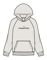 The Womens Hoodie - Washed Bone - ALTORA - Center Chest & Back Stacked - Printed - Charcoal