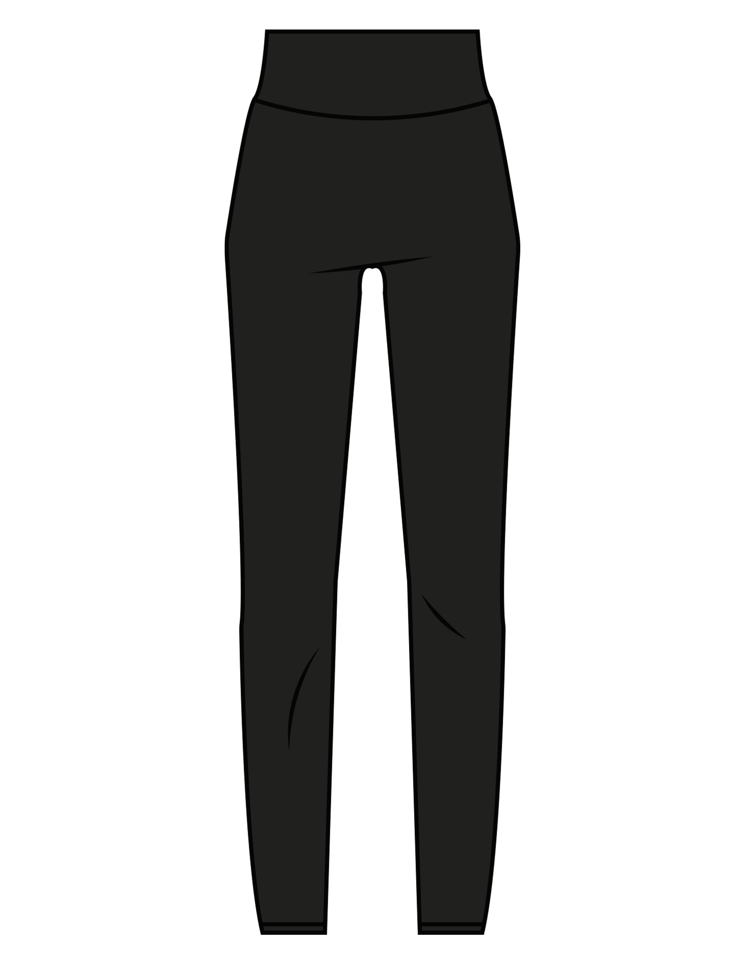 The Basic Legging - Black - Neighborhood Barre - Back Waistline "NB" - Printed - White