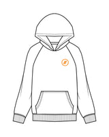 The Mens Hoodie - White - Blenders - Left Chest & Back "AUSTIN" - Printed - Full Color