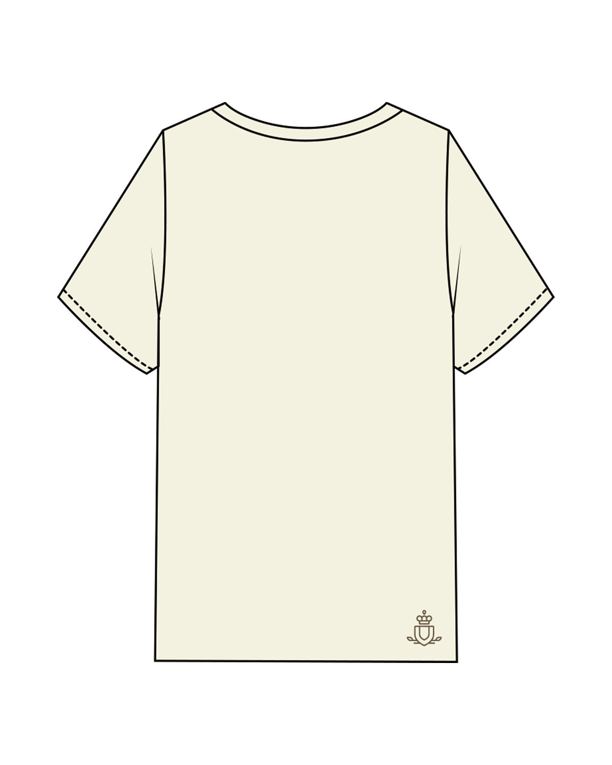The Mens Heavyweight Tee - Off White - Spa Kingston - Center Chest Stacked & Back Corner - Printed - Walnut