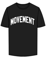 The Mens Tee - Black - Movement With Chels - Chest Arc - Printed - White