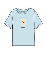The Midweight Crop Tee - Light Blue - Barnes. The Label - Center Chest - Printed - Full Color