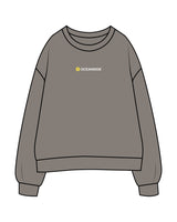 The Womens Crewneck - Washed Gray - SWEATDREAMS - Center Chest "OCEANSIDE" & Back Stacked - Printed - Full Color
