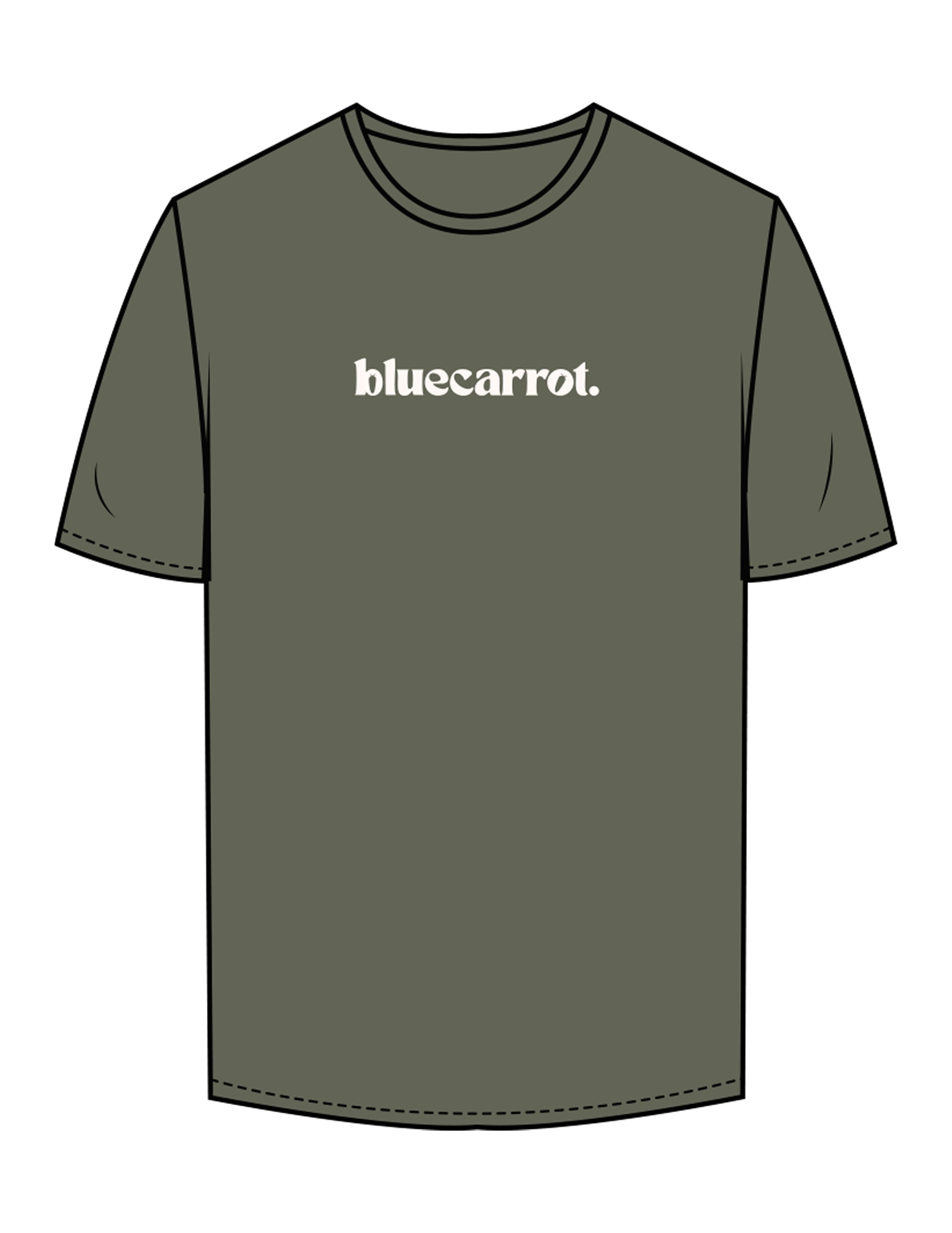 The Mens Tee - Cypress - BlueCarrot - Center Chest & Back Neckline - Printed - Off White