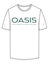 The Mens Tee - White - OCWC - Chest Stacked - Printed - Green