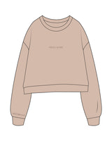 The Studio Crop - Taupe - Megafit House - Center Chest & Wrist - Printed - Tone on Tone