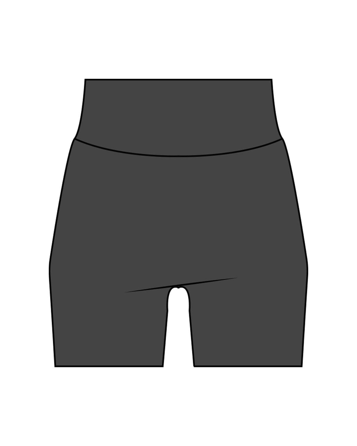 The Basic Short - Pebble - East Coast Performace Running - Back Waistline - Printed - White