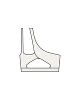 The One Shoulder Bra - Beige - Coach Code - Back Strap - Icon - Printed - White