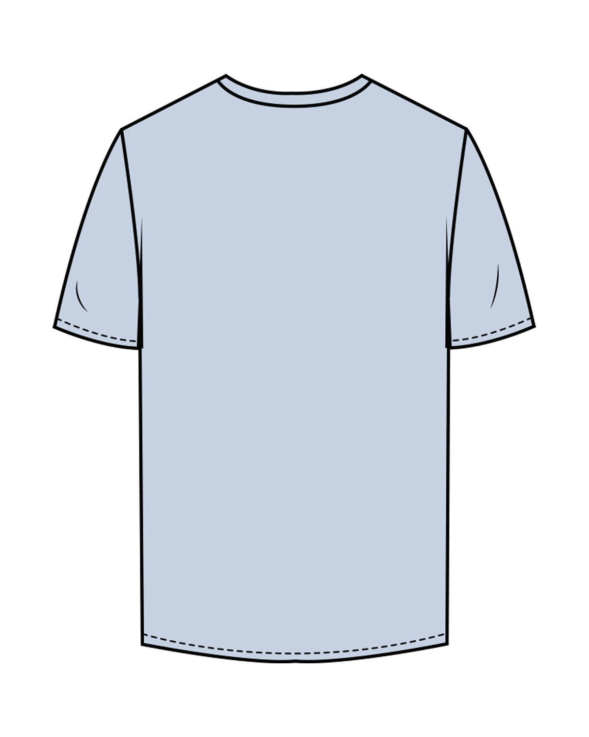 The Mens Tee - Powder - Odyssey Performance - Center Chest Stacked - Printed - White
