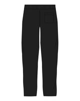 The Straight Leg Sweatpant - Black - Platinum Pilates - Left Leg Stacked - Printed - Full Color