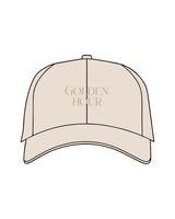 The Dad Hat - Stone - Golden Hour Pilates - Crown Stacked - Back "GH" Logo - Embroidered - Tone on Tone