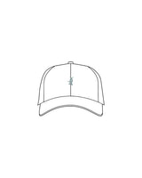 The Dad Hat - White - White House - Center Crown & Back Center - Embroidered - Teal