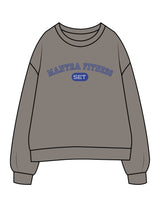 The Womens Crewneck - Washed Gray - Mantra - Center Chest Arc - Printed - Full Color