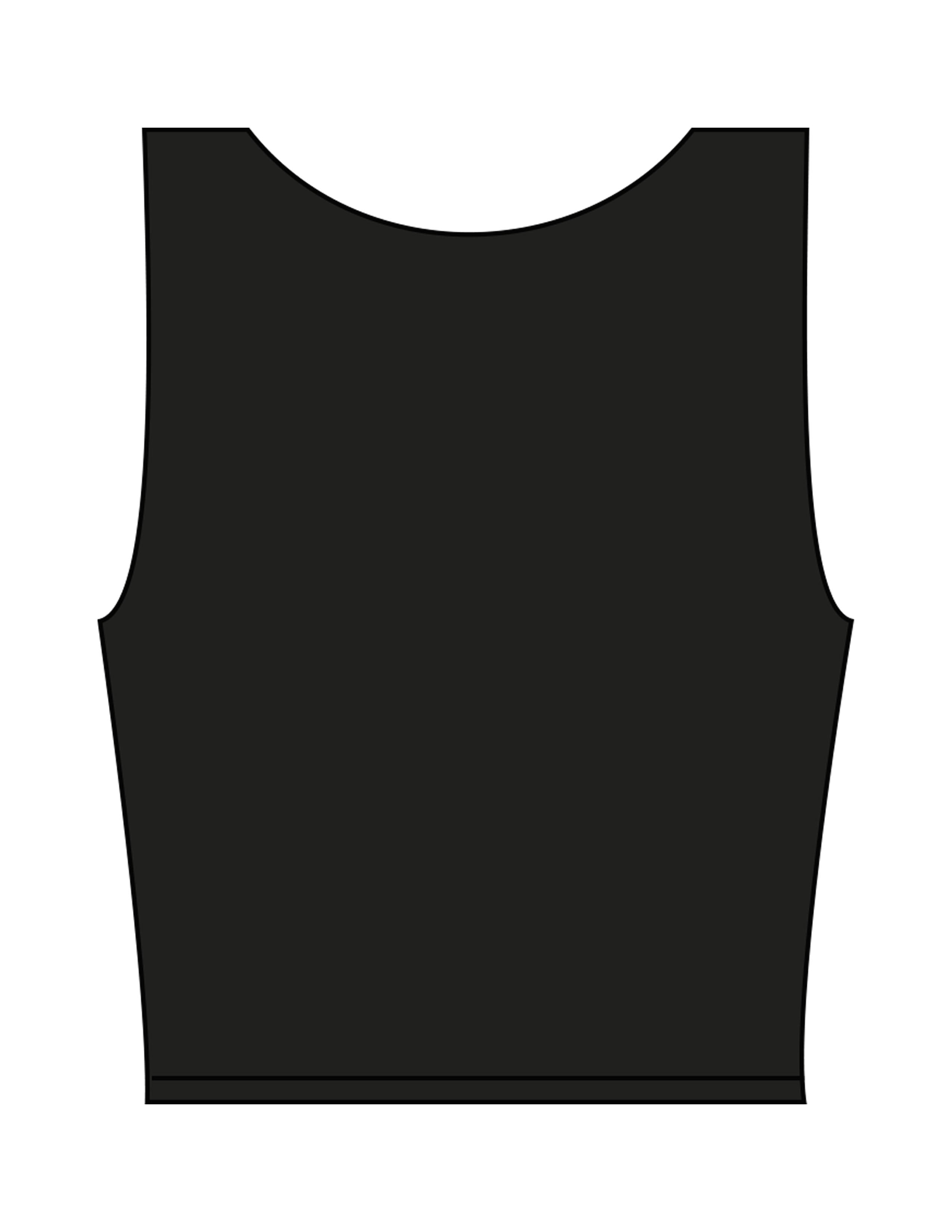 The Square Neck Tank - Black - LVL - Center Chest Stacked - Printed - White