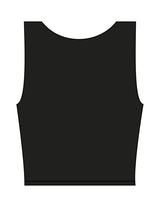 The Square Neck Tank - Black - LVL - Center Chest Stacked - Printed - White
