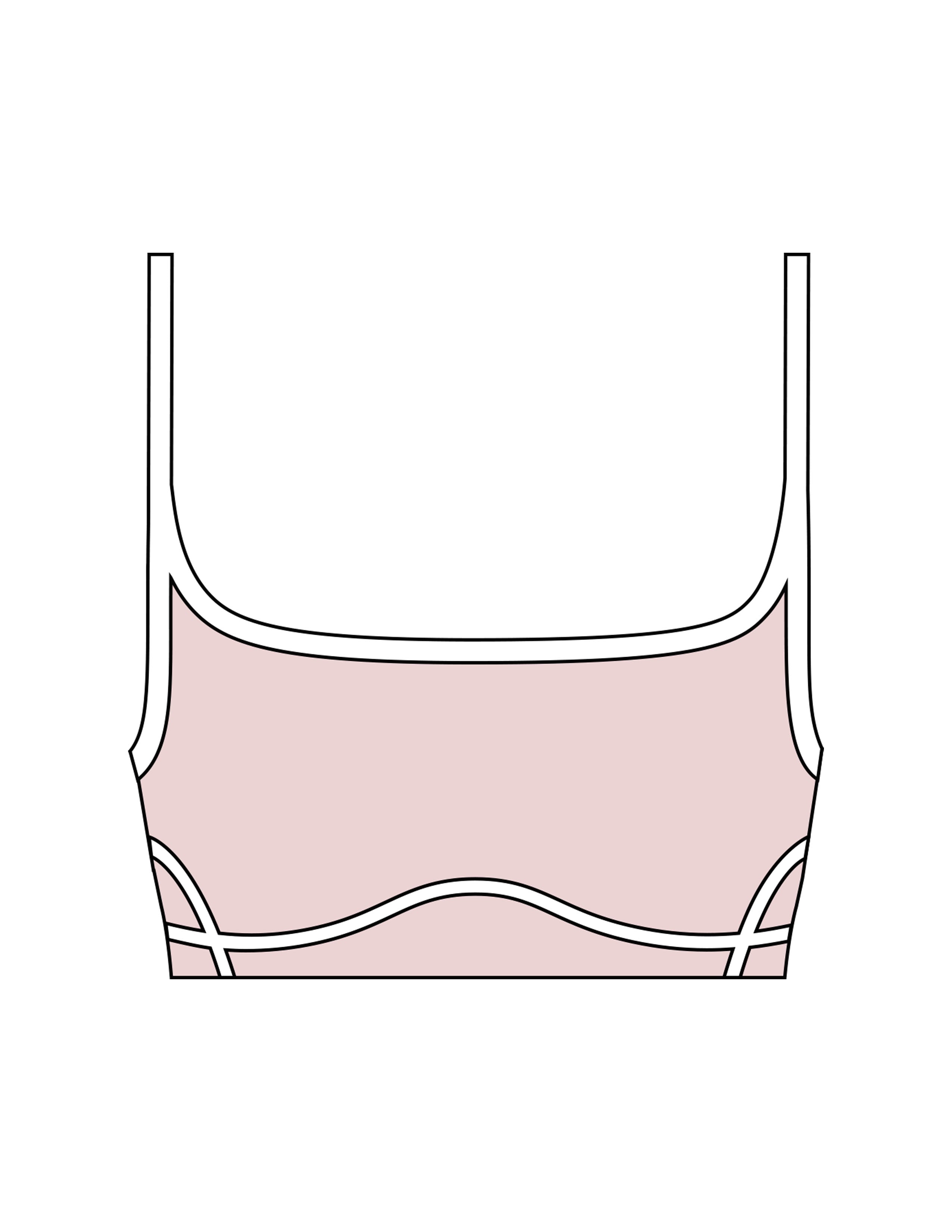 The Piped Scoop Sports Bra - Pink - Golden Hour - Center Back - Printed - White
