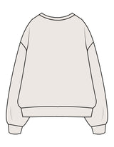The Mens Crewneck - Bone - SWS - Left Chest - Printed - Brown