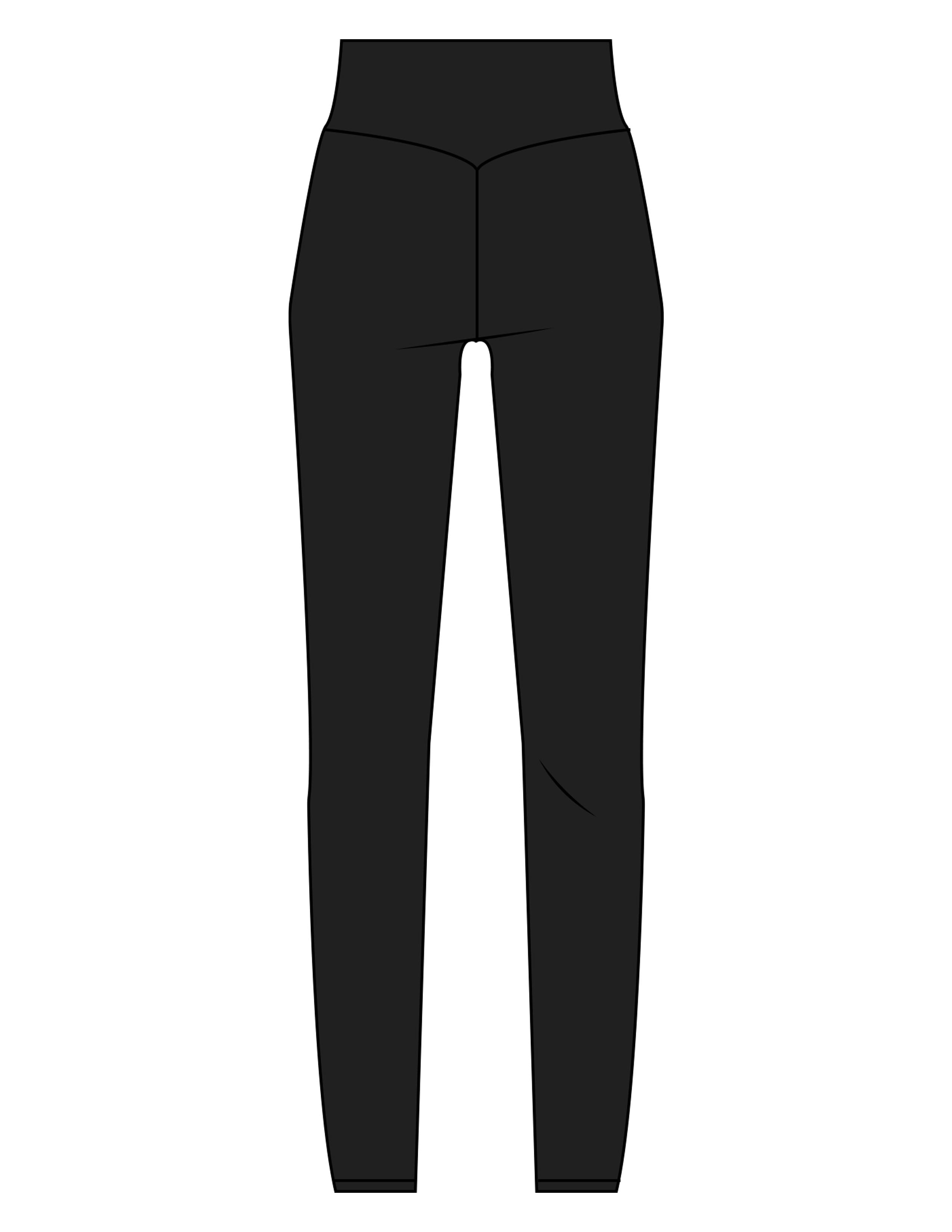 The Basic Legging - Black - Movement Pilates Buffalo - Left Leg - Printed - White