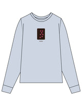 The Unisex Midweight Long Sleeve - Denim Blue - Barnes. The Label - Chest Stars - Printed - Full Color