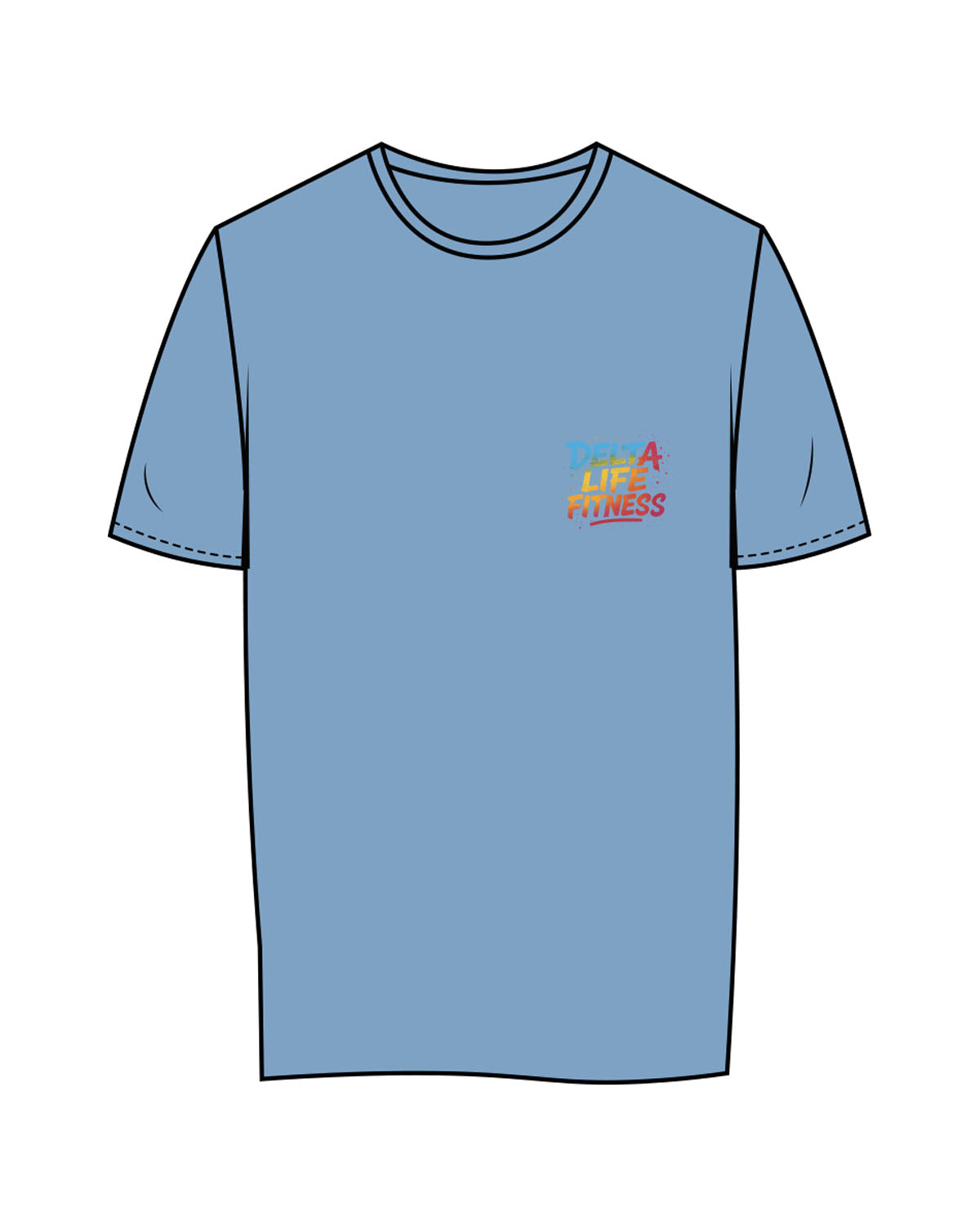 The Womens Tee - Carolina - Delta Fitness - Left Chest & Back Stacked - Printed - Full Color