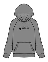 The Womens Hoodie - Shadow - ALTORA - Center Chest & Back Icon - Printed - Black