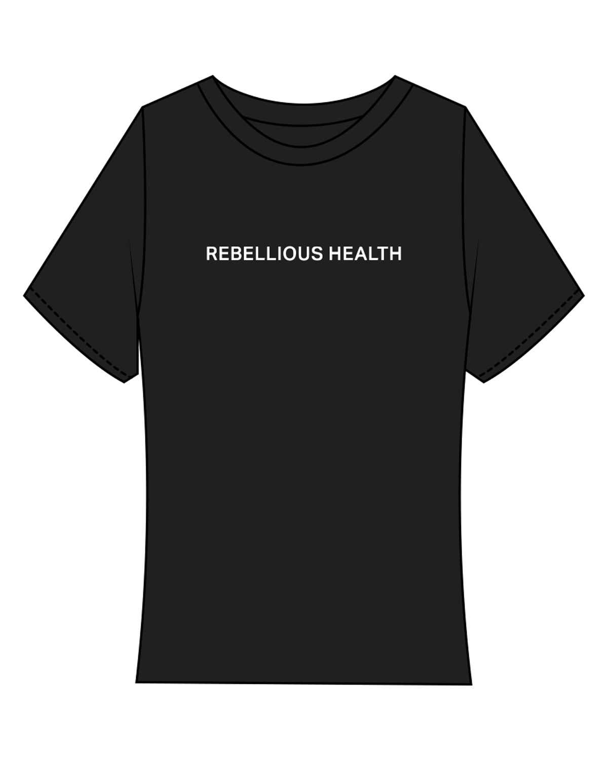 The Baby Tee - Black - ALCHEME - Center Chest & Back Center - White