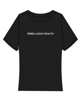 The Baby Tee - Black - ALCHEME - Center Chest & Back Center - White