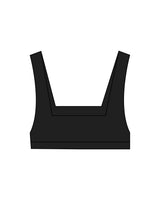 The Box Cut Bra - Black - Evolve Collective - Center Chest - Printed - White