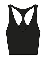 The Racer Tank - Black - Neighborhood Barre - Center Back "NB" - Printed - White