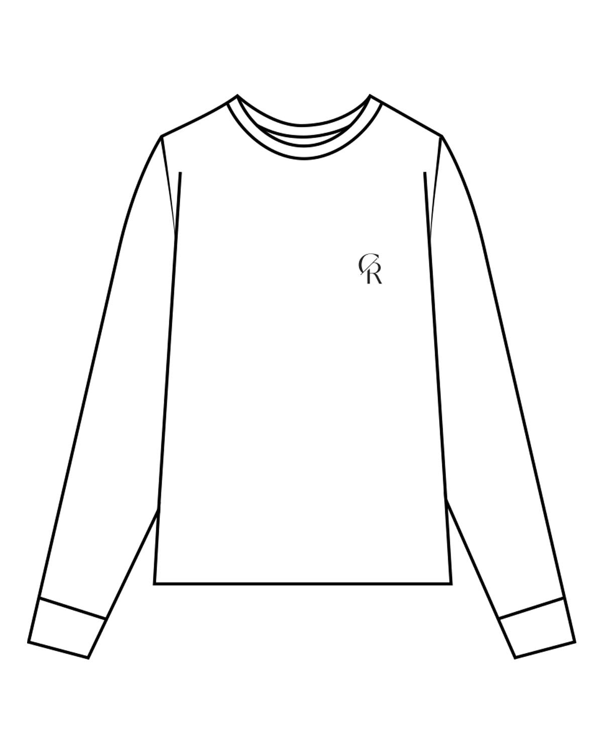 The Mens Long Sleeve - White - Core Reform - Left Chest & Back Stacked - Printed - Black